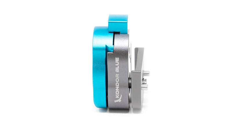 KONDOR BLUE Mini Quick Release Plate for Camera Tripod, Gimbal, Video Monitor, Magic Arm, Flash Bracket, Stabilizer | Arri 3/8" Mount and 1/4" Threads (Blue | Gray) Blue | Gray