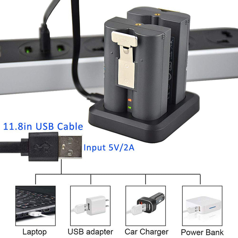 Ring Batteries Charger for Ring Rechargeable Battery,Dual Ring Battery Charger Station for Ring Spotlight Cam Battery,Ring Video Doorbell 2 & Ring Stick Up Cam Battery (Ring Batteries NOT Included)