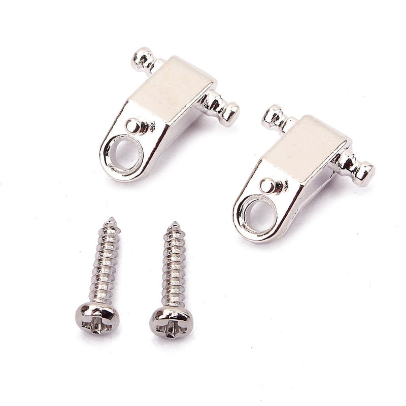 Alnicov 2 PCS Guitar String Trees Guitar String Retainer Guides For Strat Tele Guitars Chrome