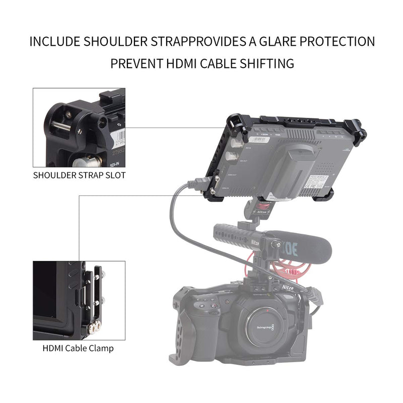 Nitze Monitor Cage Monitor rig Compatible with Feelworld FW279S Monitor-TP2-FW279S TP2-FW279S