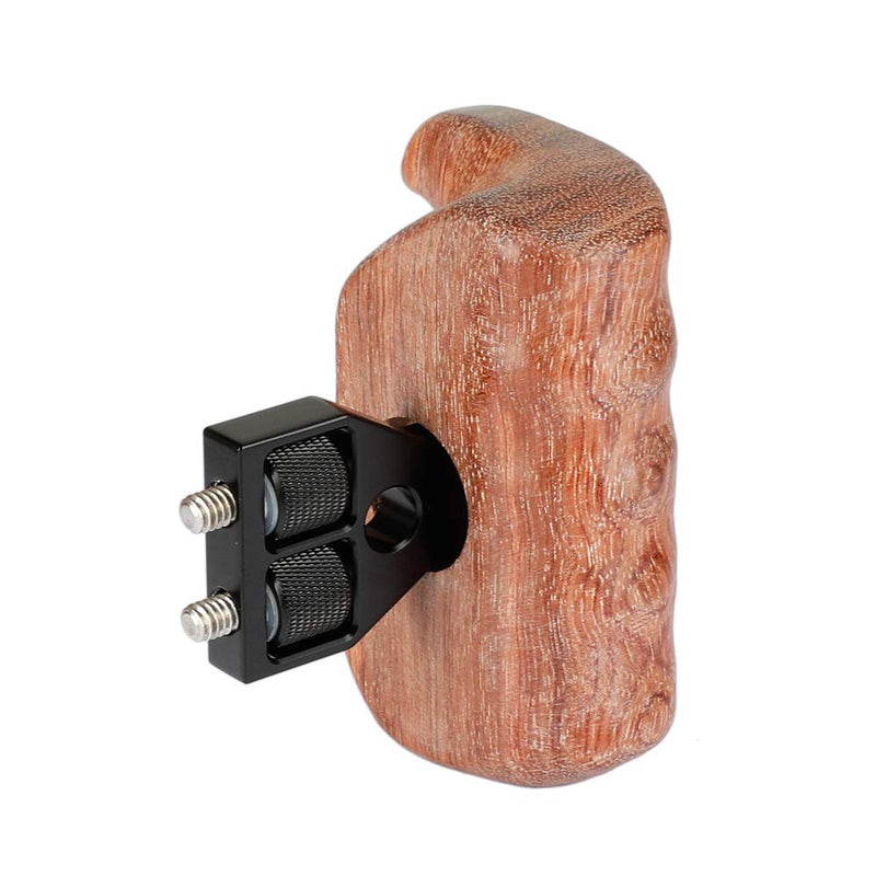 CAMVATE Wooden Handgrip for DSLR Camera Cage (Bubinga,Left Hand) Black