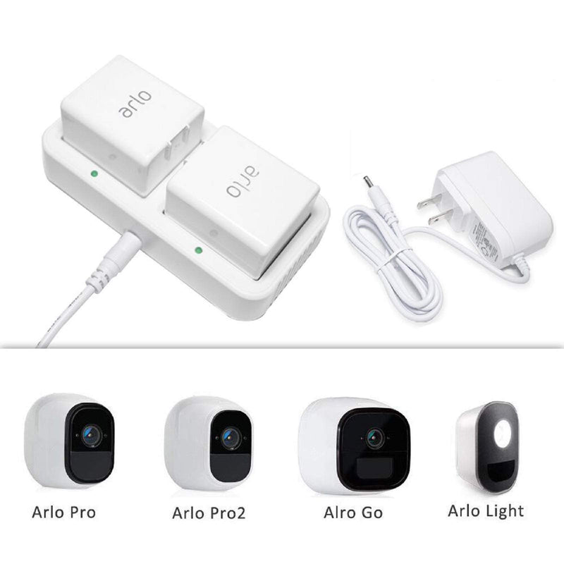 Charger Station (MPS Chip MP2615GQ) Compatible with Arlo Pro, Arlo Pro 2, Arlo Go, Arlo Security Light, Fireproof Material Adapter with 1.2M Long Cable