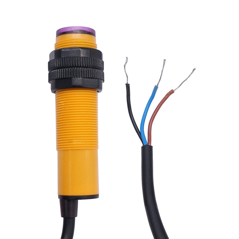 Taiss/photoelectric Sensor 30 cm Adjustable M18 Diffuse photoelectric Switch Sensor Optical Three Lines NPN NO (Normally Open) Proximity Switch 6-36VDC E3F-DS30C4