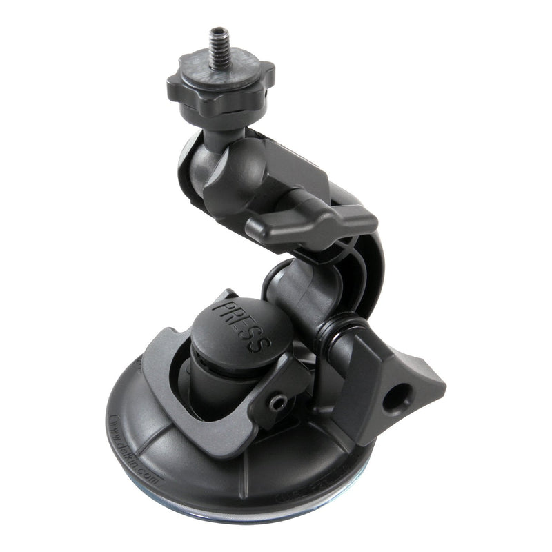 Delkin Devices Fat Gecko Mini Suction Camera Mount with GoPro Adapter (DDMNT-MINI-GP) , Black