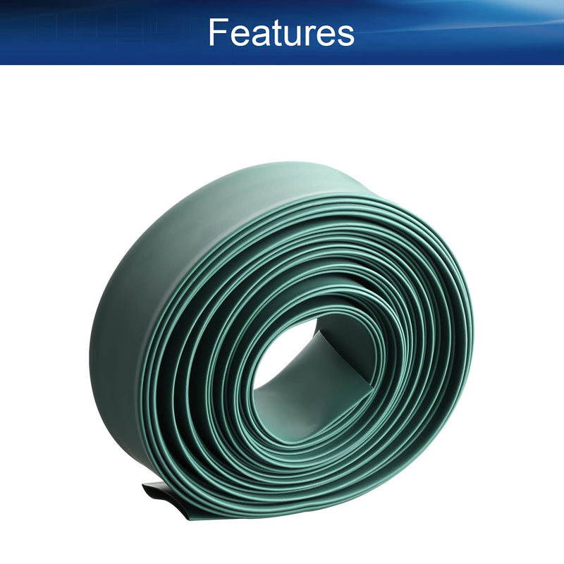 1PCS Heat Shrink Tubing, Green 16.4ft Bettomshin Ratio 2:1 Electrical Cable Sleeve Assortment fit 0.75～0.9Dia Insulated Tube Pipe Wire Wrap for Long Lasting Insulation Protection