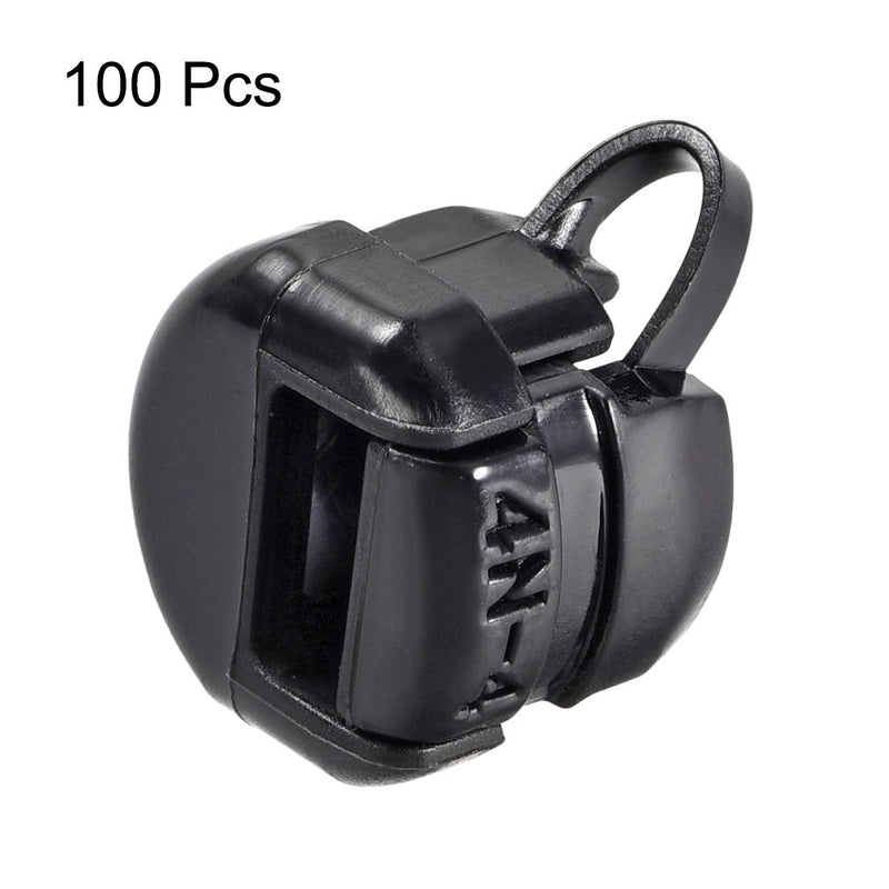 uxcell Round Cable Wire Strain Relief Bush Grommet Black for 3.8-7.6mm Wire 100pcs