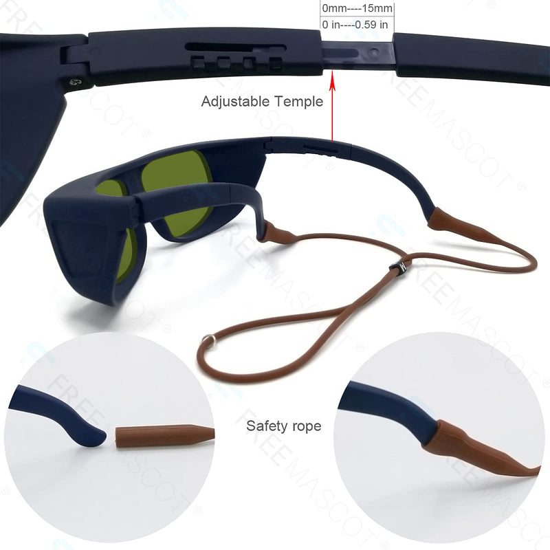 FreeMascot Professional OD 8+ 190nm-450nm / 800nm-1100nm Wavelength Laser Safety Glasses Style 5