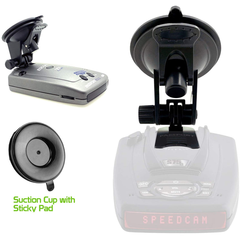 Super Suction Windshield Suction Cup Mount for Escort Solo S2 S3 S55 s75 s75g Passport 8500X50 x70 x80 8500 9500 STi Magnum and Beltronics RX-65 GX65 Vector 995 975 965 940 Radar Detectors