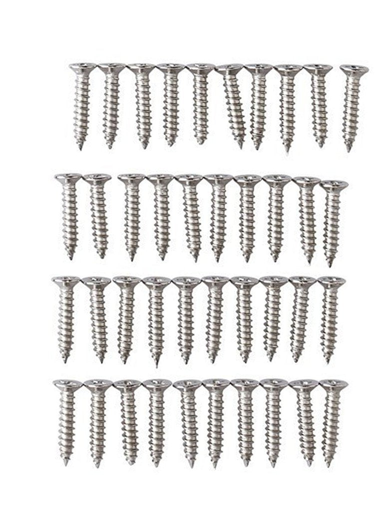 SamIdea 10Count SUS-304 Stainless Steel Straight Support Shelf Repair Fixing Brackets with 4 Install Holes,with 40Pcs Stainless Steel Screws