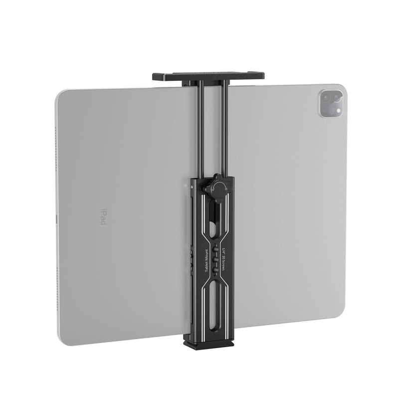 SmallRig Metal Holder for iPad Tripod Mount Adapter with 2 Cold Shoe, 1/4" Screw, w/ Plate for Acra Swiss Standard, for iPad Mini Air Pro Surface Pro (7.9” to 12.9”), Universal Tablet Clamp