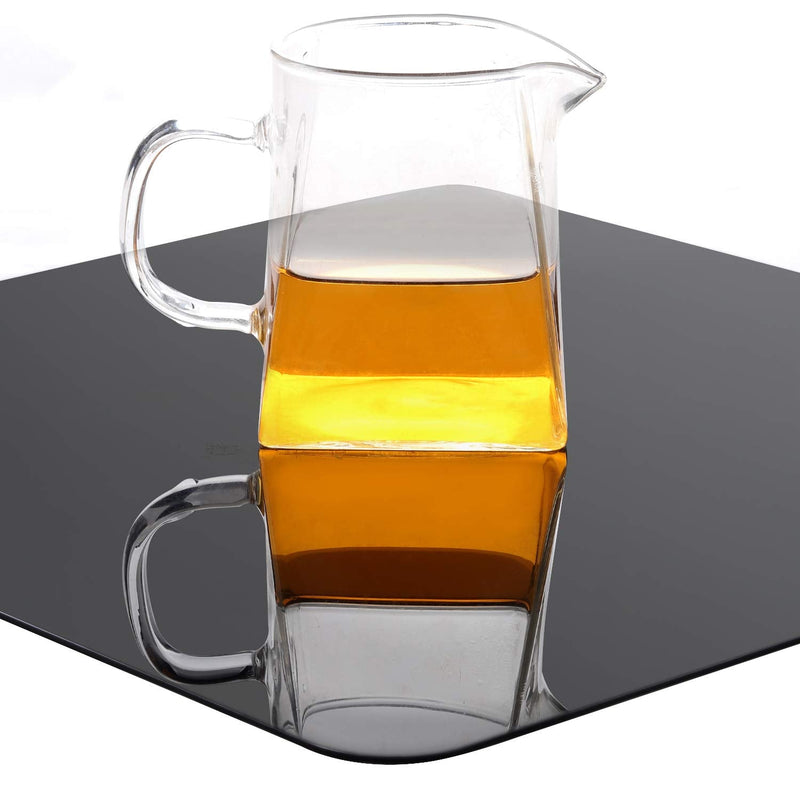 2 Packs 12 x 12 Inch Acrylic Black Reflective Display Table Riser for Professional Product Photography, KINJOEK 30x30CM Background Boards for Product Table Top Photography Shooting
