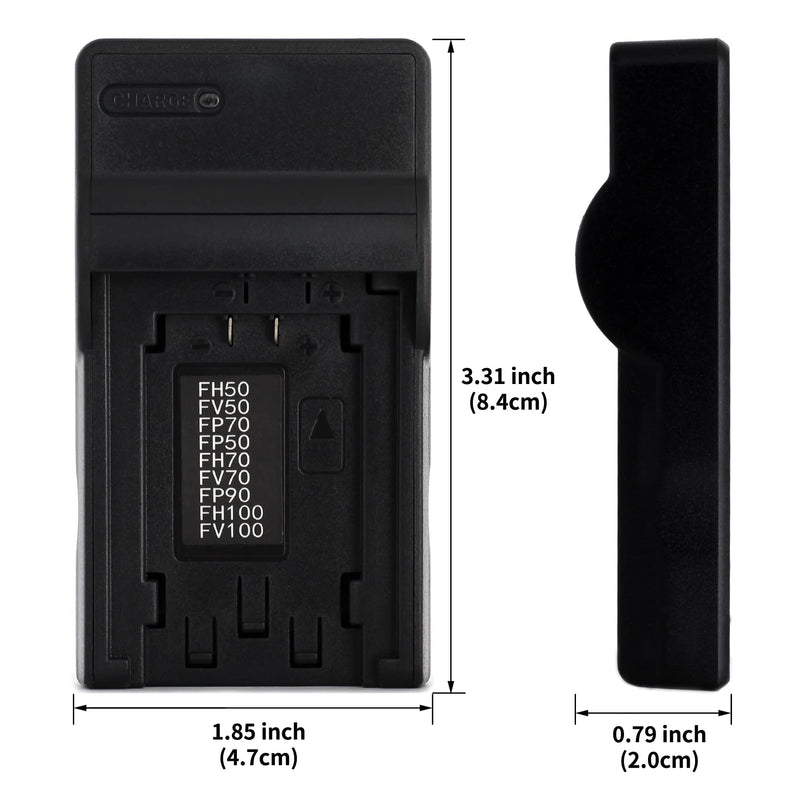 NP-FH50 USB Charger for Sony DCR-DVD108 DCR-DVD610 DCR-DVD105 DCR-HC21 DCR-HC52 DCR-HC38 DCR-SR45 DCR-SR47 DCR-SX85 DCR-SX45 DCR-SX44 HDR-SR11 HDR-SR12 HDR-XR160 Camera and More