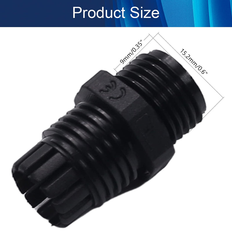 Fielect 8Pcs Waterproof PG9 Cable Gland Plastic Cable Glands Joints Adjustable Connector Black/White for 4-8mm Dia Cable