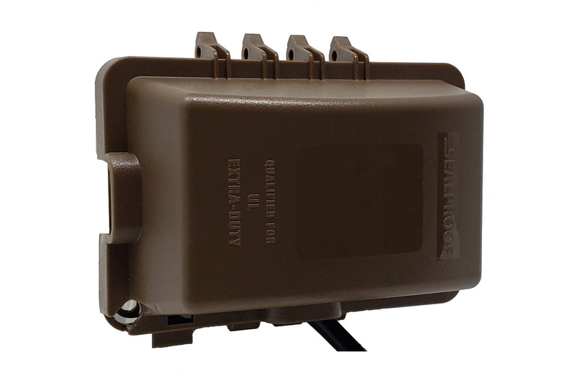 Sealproof 1-Gang Weatherproof In Use Outlet Cover | Horizontal/Vertical Outdoor Plug and Receptacle Protector, Lockable Bubble Cover, UL Extra Duty Compliant, 18 Configurations Bronze