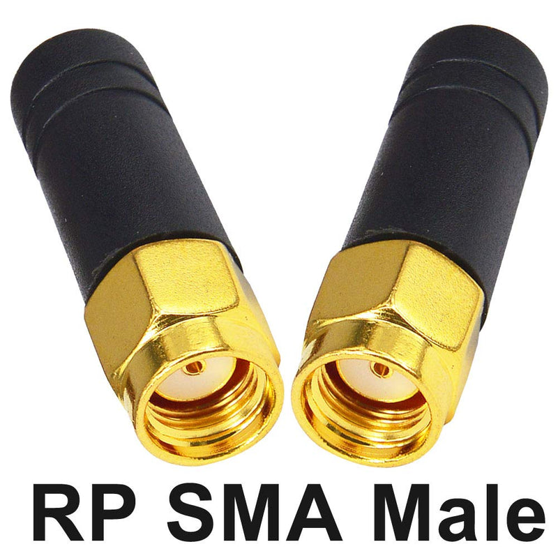 FPV Antenna 2.4GHz Wireless Module Omni Directional Thumb Antenna mmdvm 3cm Long Wireless Network Router Antenna RP SMA Male TX RX Mini RHCP Racing Drone Antenna for Multicopter Pack of 2