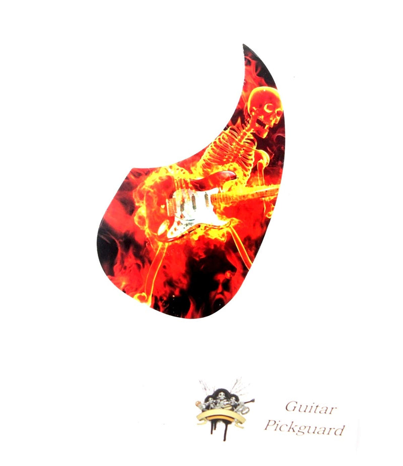 Choice Of Guitar Pick Guard For Most Acoustic & Classical & Martin Guitar- Flame Skeleton……