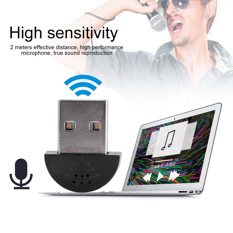 fasient PC USB Microphone, Recording Audio Mic Noise Cancelling Chatting for Youtube for Skype(black) black