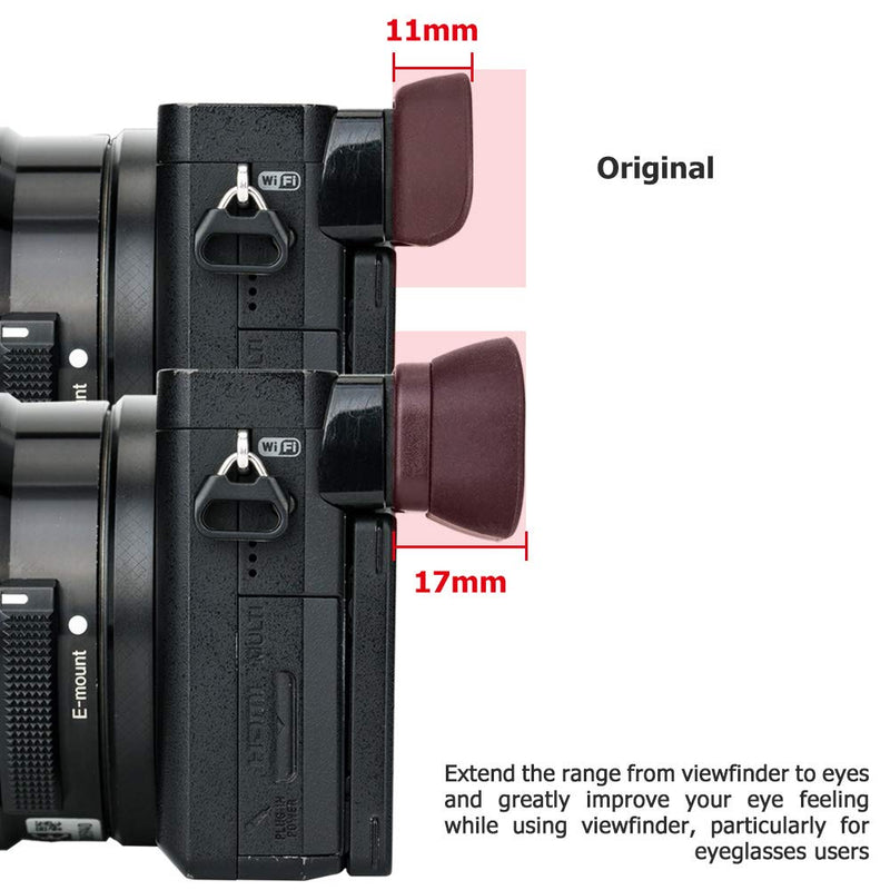 [AUSTRALIA] - Soft Silicon Camera Viewfinder Eyecup Eyepiece Eyeshade for Sony A6000 A6100 A6300 Eye Cup Protector Replaces Sony FDA-EP10 for A6000 A6100 A6300 