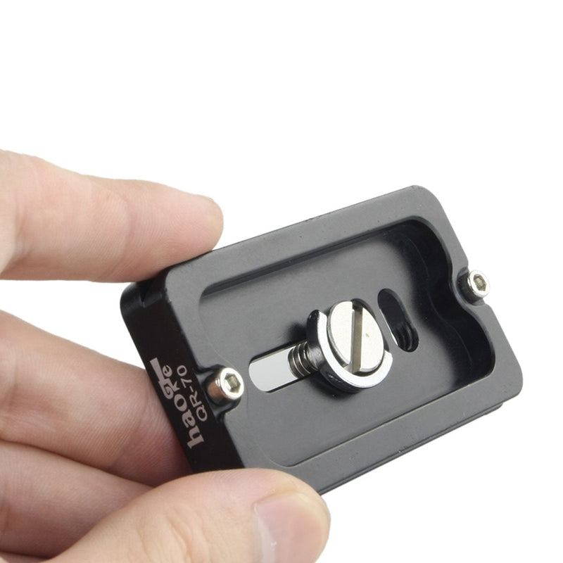 Haoge 70mm QR Quick Release Plate with D-Ring Screw Fits Arca-Swiss Standard for Tripod Ball Head Clamp Camera Lens