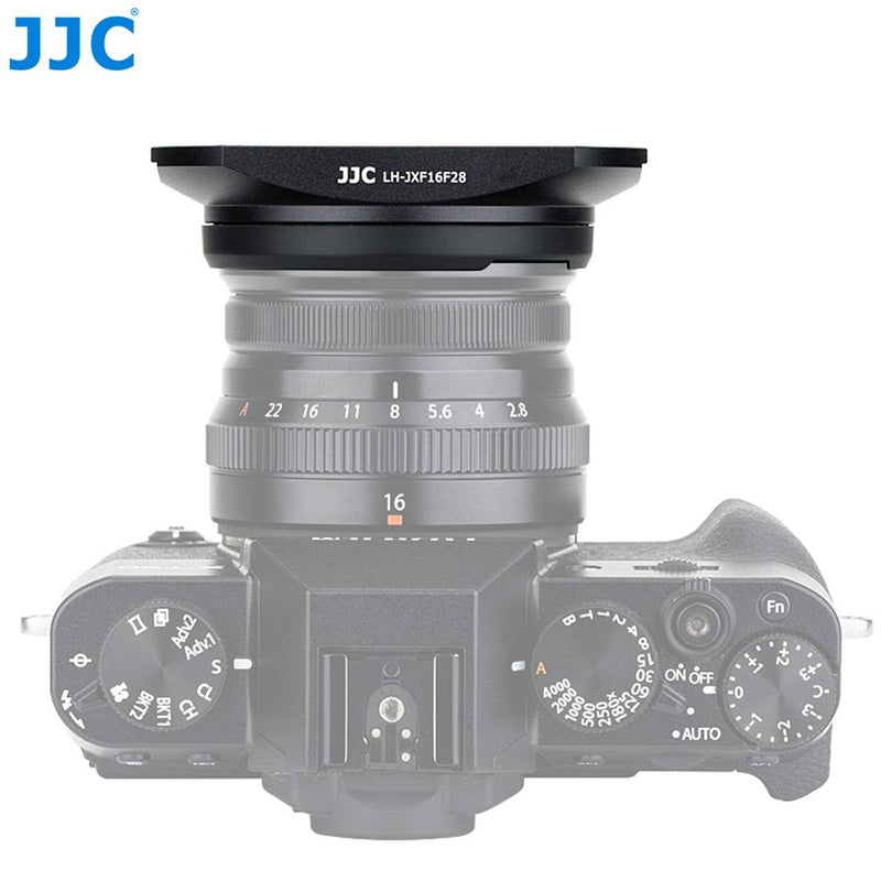 JJC Metal Bayonet Lens Hood for Fujinon XF16mmF2.8 R WR Lens, Fujinon XF 16mm F2.8 R WR Lens Hood, Fuji XF 16mm 2.8 Lens Hood, Compatible with FUJIFILM XF 16mm f/2.8 R WR Lens, Slide Design Hood Cap LH-JXF16F28