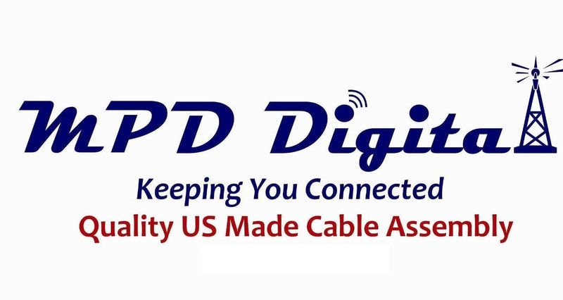 MPD Digital Genuine Times Microwave LMR-400 LMR400 RF Coaxial Cable with N Male and RP-SMA Male Connectors for Hotspot, WiFi, Radio Transmitters, Antenna, 12ft 12