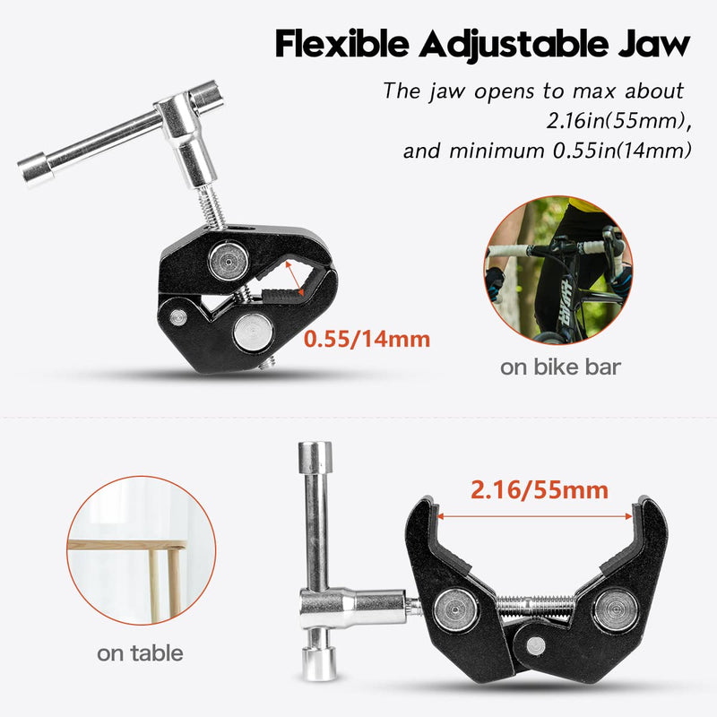koolehaoda Double Ballhead Ball Arm Camera Clamp Mount Monitor Mount Bracket with Crab Clamp for Ronin M Ronin MX Freefly MOVI Microphones(Double Ball head-2pcs) Double Ball head-2pcs