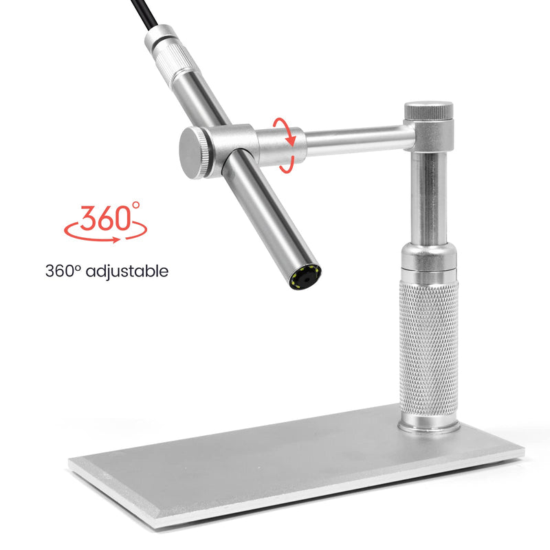 [AUSTRALIA] - Andonstar A1 Digital USB Microscope with Metal Stand, CMOS Sensor 2 Million Pixels, 1-500 Times, Camera&Video Microscope for Coin, Jewelry, PCB Repairing, Windows mac Compatible, 8 Built-in LED Light 