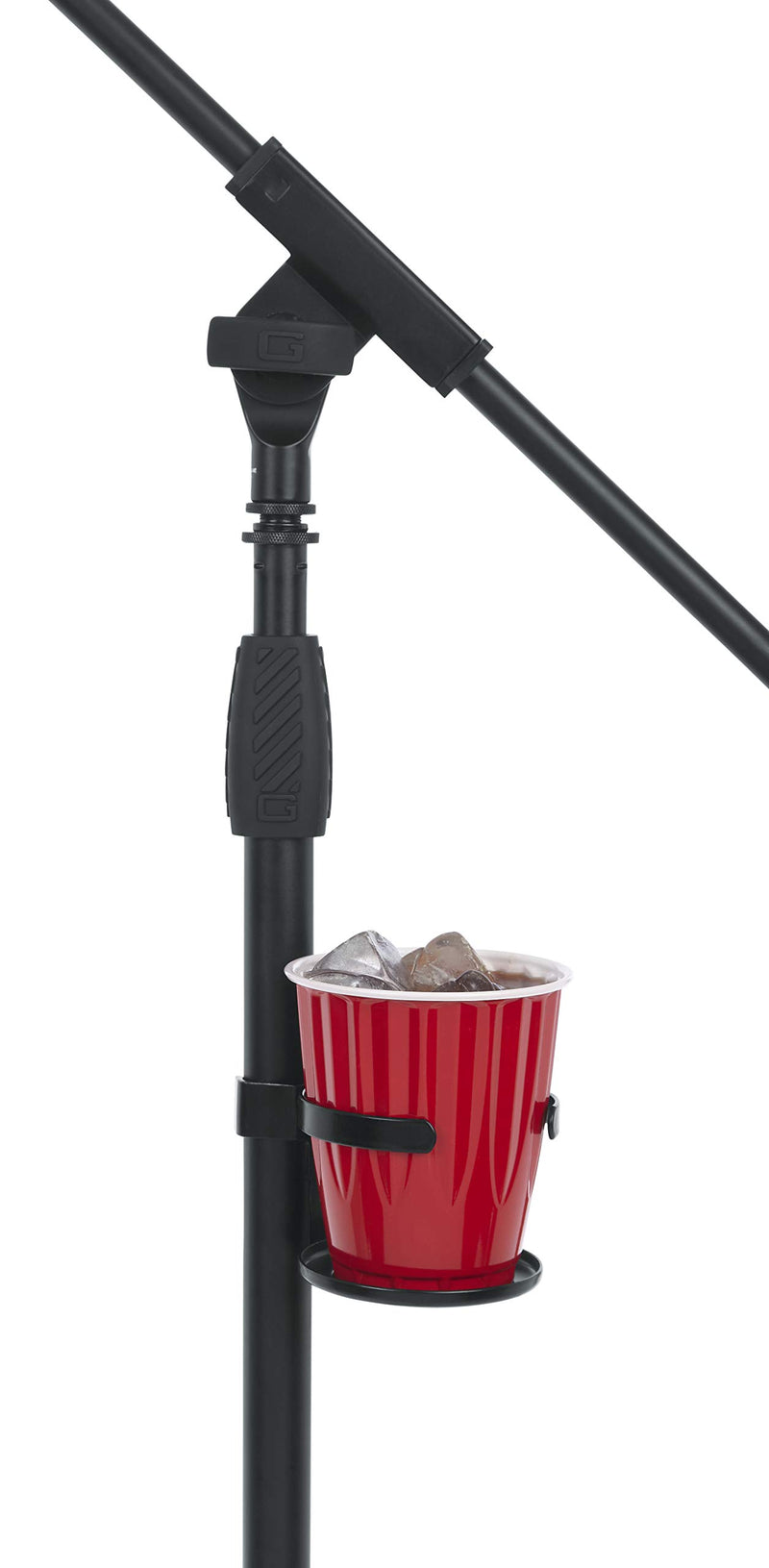 [AUSTRALIA] - Gator Frameworks Microphone Stand Clamp On Drink Holder; Holds Single Beverage (GFW-SINGLECUP) 