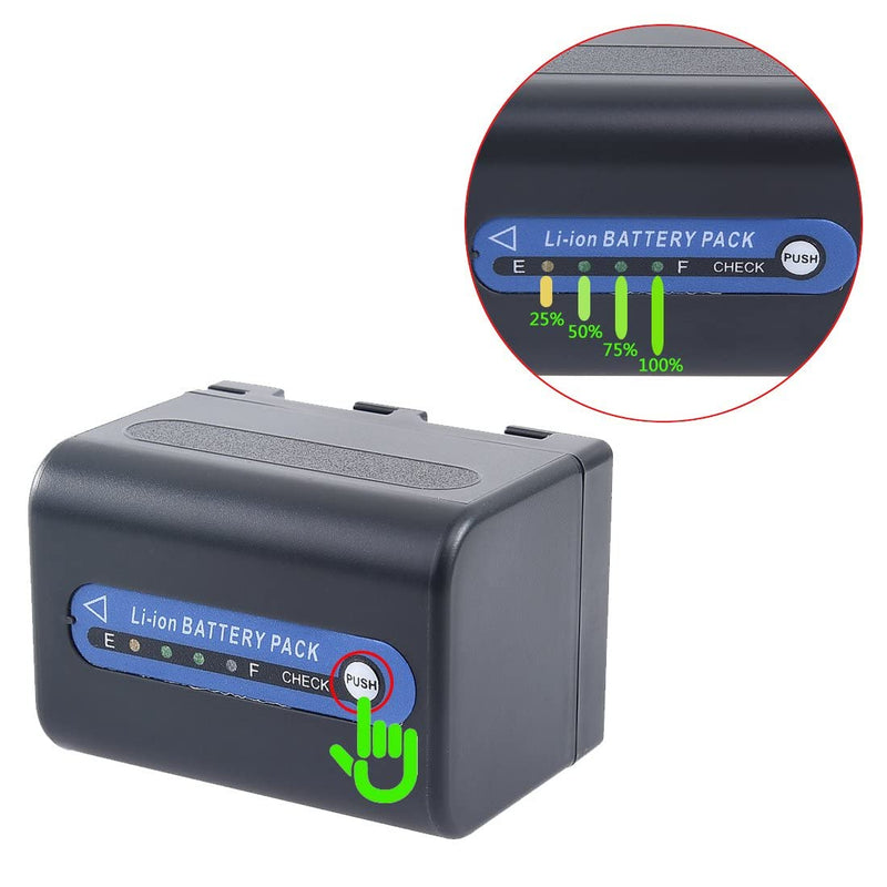 [AUSTRALIA] - DSTE Replacement for NP-QM71D Battery + DC01 Travel and Car Charger Adapter Compatible Sony CCD-TRV338 350 608 DCR-DVD300 301 DCR-PC115 120 DCR-TRV6 Camera as NP-FM55H NP-FM70 NP-FM90 NP-QM91 