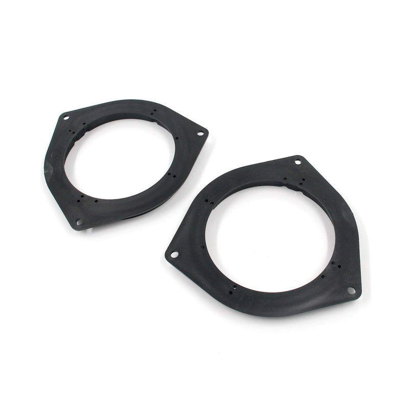 Karcy Speaker Adapter 6.5 in Plastic Black Speaker Mount Adapter Plate Plastic Black for Car Set of 2