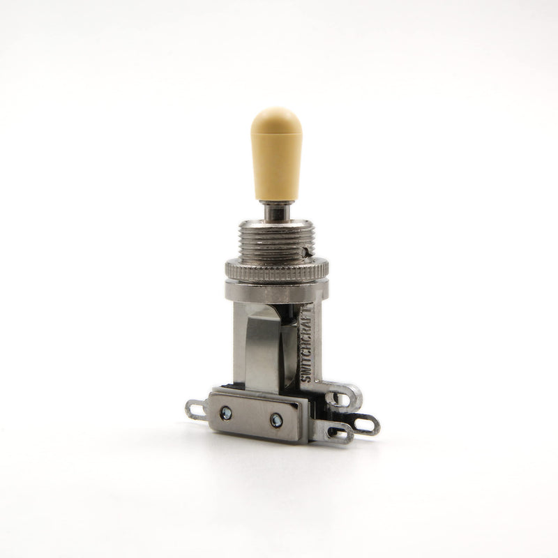 Switchcraft 3-Way Short Toggle Switch w/Genuine Switchcraft Cream Tip