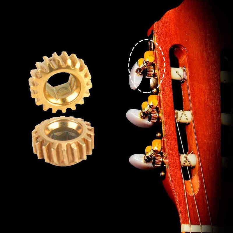 Vbestlife Guitar Gear, 6/Pcs Classical Guitar String Tuning Peg Tuner Machine Head Gear 4mm Inner Hex Hole