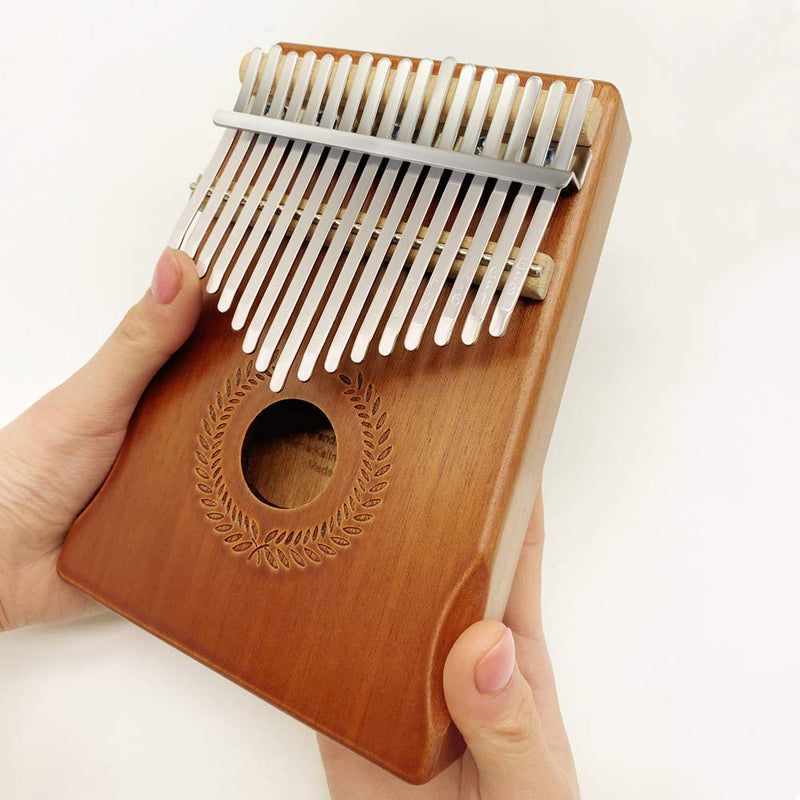 Peabownn Kalimba 17 Keys Thumb Piano Wood Finger Piano Gifts for Kids Adult Beginners Musical Instrument wheat head armrest