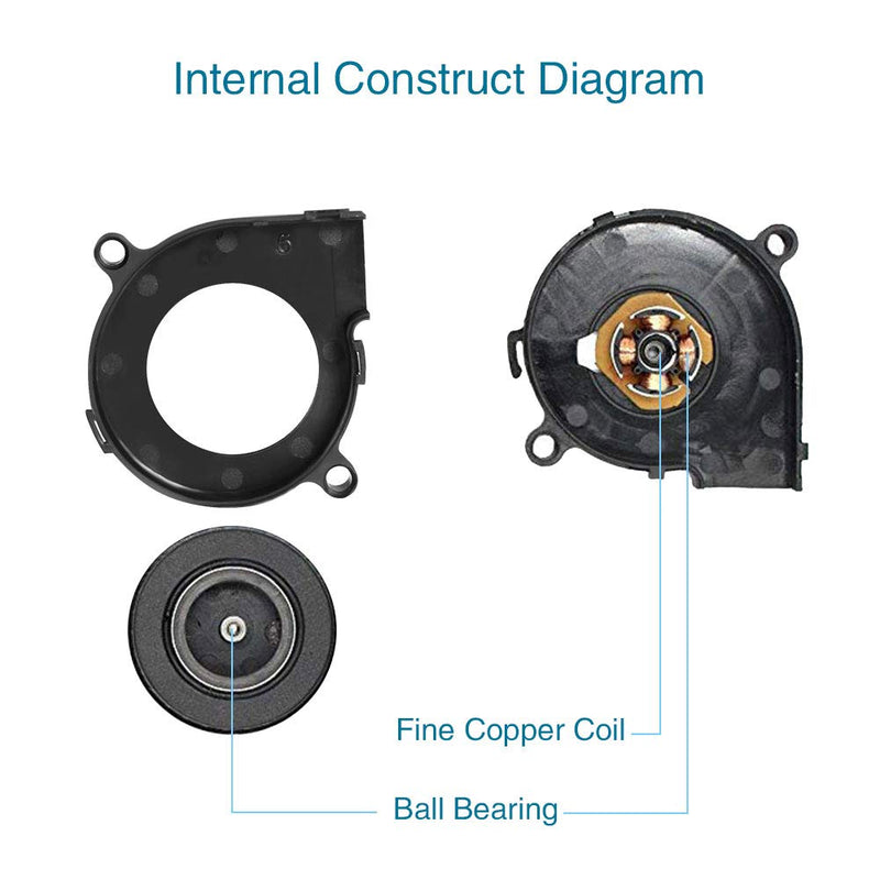 5015 Brushless Cooling Fan 4PCS 3D Printer Blower DC 12V Fans 50x50x15mm Fan for Hotend Extruder Heat Sinks with 2 Pin Terminal and Other Small Appliances Series Repair Replacement(12V 0.18A) 12V(5015)