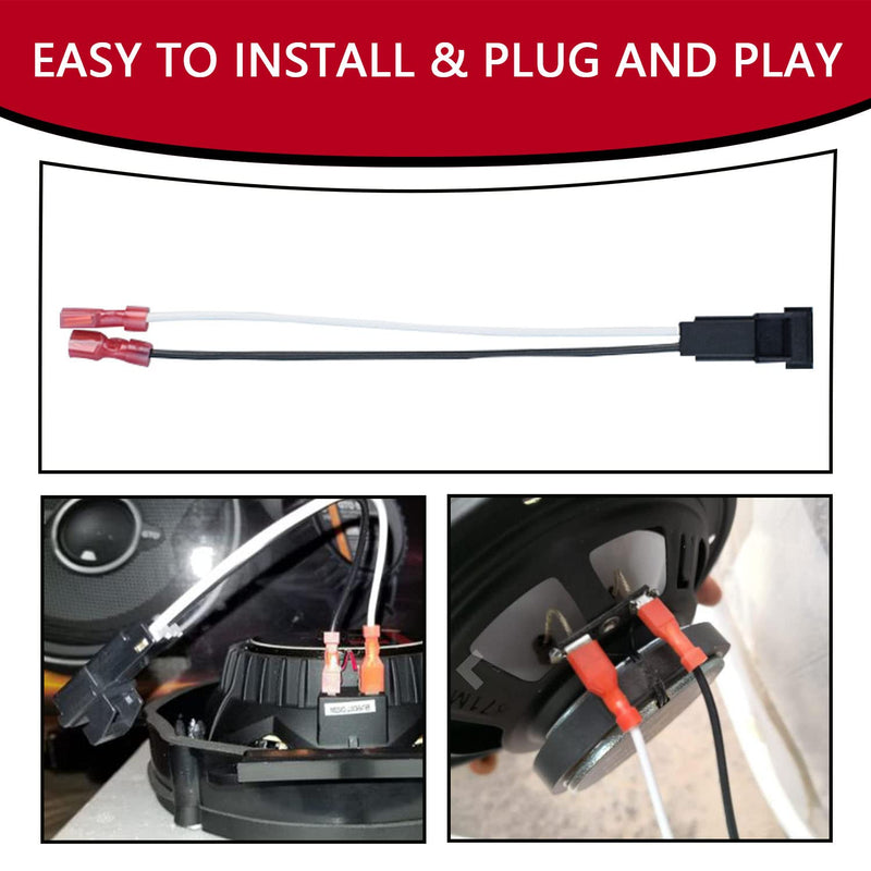 [AUSTRALIA] - 72-4568 Speaker Adapter Wiring Harness Replacement for General Motor Vehicles GMC Buick Cadillac Chevy Silverado Sierra Suburban Yukon Cobalt Colorado (4Pcs) 72-4568 