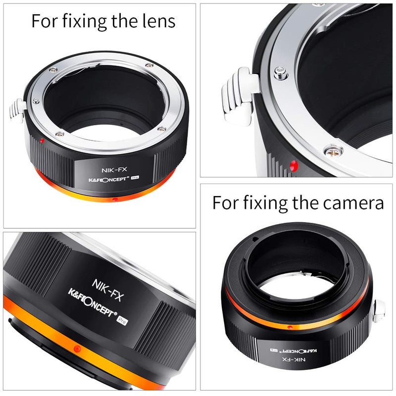 K&F Concept Lens Mount Adapter for Nikon AI/F Mount Lens to Fujifilm X Series Mirrorless FX Mount Camera Adapter with Matting Varnish Design for Fuji XT2 XT20 XE3 XT1 X-T2 NIK-FX（AI-FX)