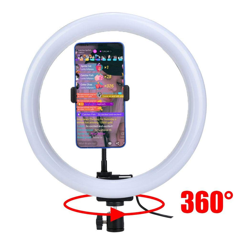 12 Inch 160LED Dimmable Ring Light with 360¡ã Adjustable Phone Holder 3200K-5600K for Makeup Live Studio YouTube