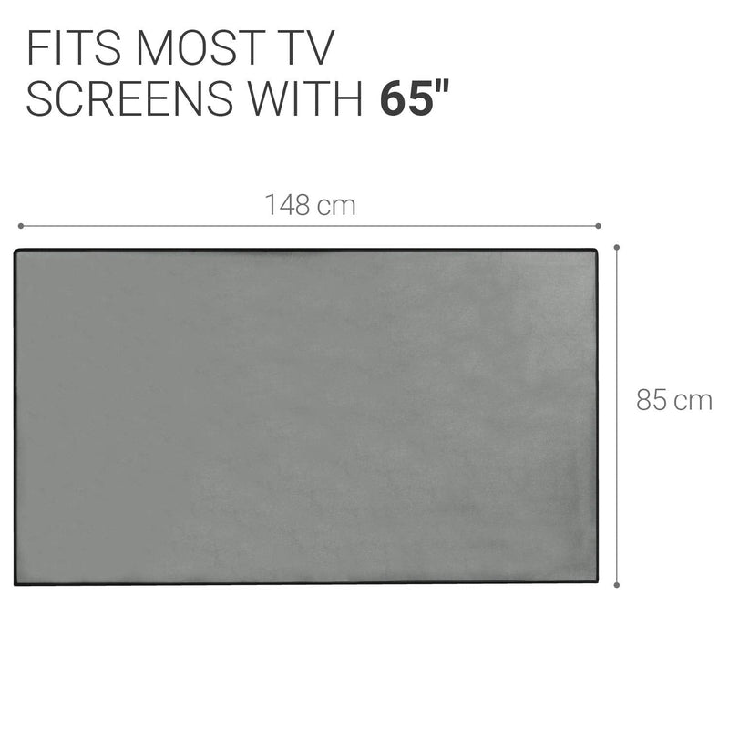 [AUSTRALIA] - kwmobile Dust Cover for 65" TV - Fabric Case TV Protector for Flat Screen TVs - Light Grey 