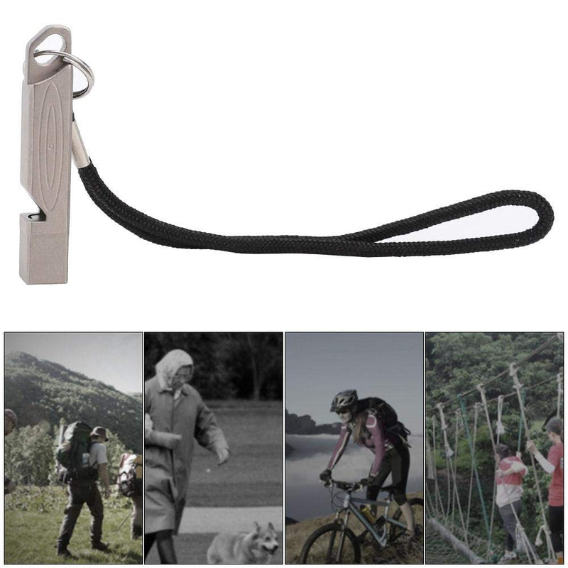 Atyhao Whistle, Portable Alloy Whistle with Lanyard Student Outdoor Activities Emergency Whistle Survival Whistle