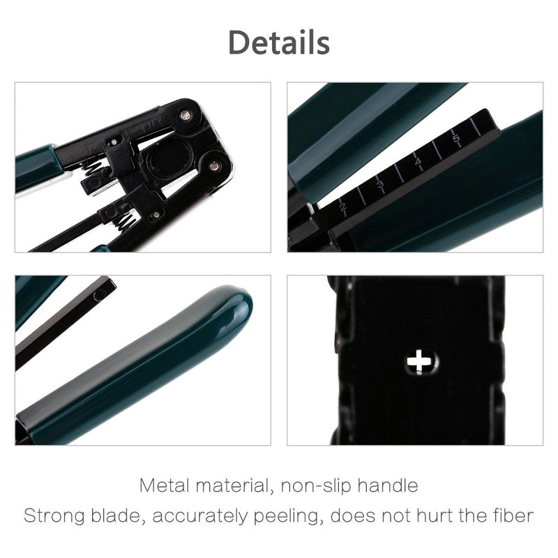 Optical Fiber Tool Kit Cold Connection tool Optical Fiber Stripping Cleaver for SUMITOMO with 36000 Cleaves and Fiber Optic Drop Cable Fiber Stripper CFS-2 Double Port Hole