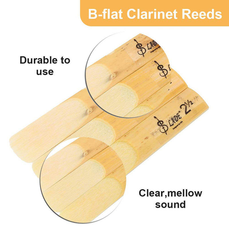 Bnineteenteam Plastic B-Flat 2.5 Clarinet Reeds Repair Parts Reed Accessory(10pcs)