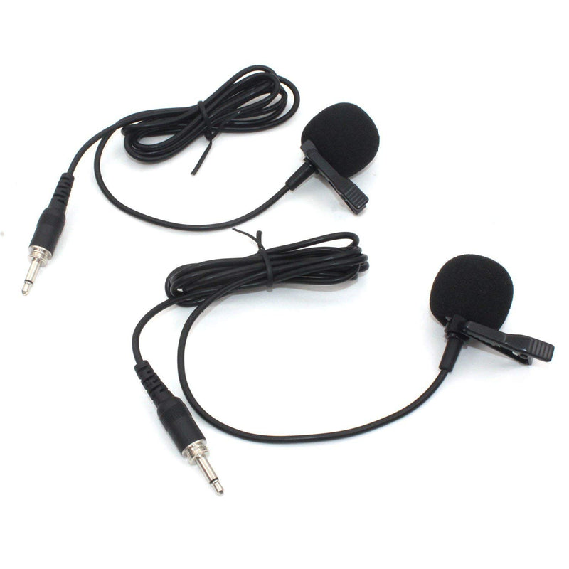 [AUSTRALIA] - ZRAMO Metal 3.5mm Mono Screw Hands-Free Lavalier Microphone w/Outside Screw Connector for Sennheiser Wireless Transmitter- Noise Cancelling Condenser Mic, Clear Voice (2X Lapel Microphone) 