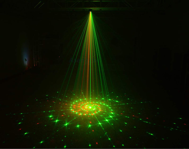 AKEPO 6W Laser Lights Music Activated 120 Patterns USB power 8-Eyes Stage Laser Projector Light, UV LED Stage Laser Light with Remote Control for Club Party Birthday Bar Wedding Xmas Gift