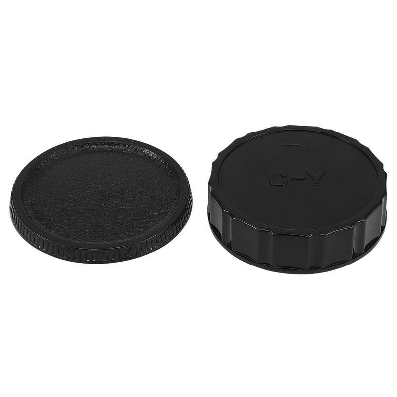 Haoge Camera Body Cap and Rear Lens Cap Cover for Contax Yashica C/Y CY Mount Camera Lens for Contax Yashica C/Y Mount