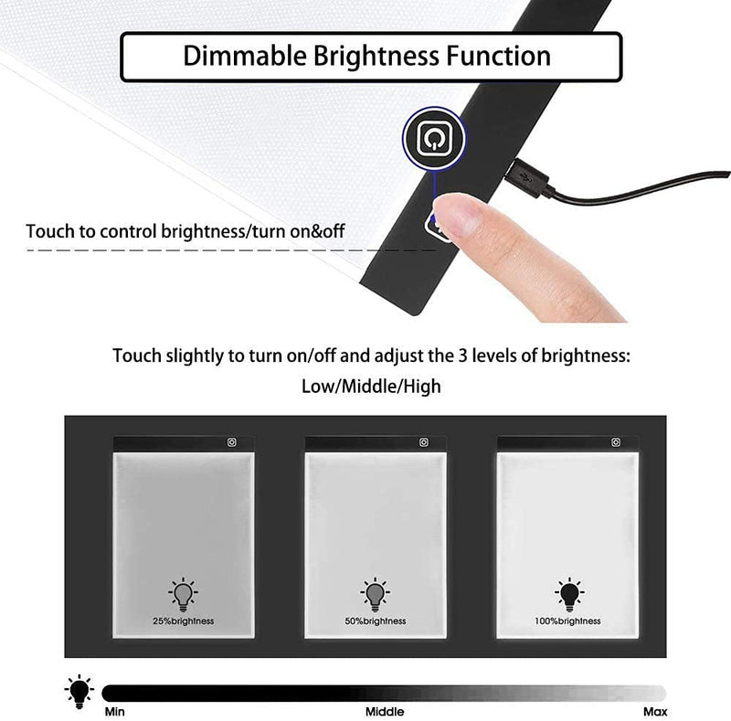 B4 Diamond Painting Light Pad, B4 LED Light Board USB Powered Dimmable Tracing Light Box Easy for 5D Diamond Painting/Art & Drawing