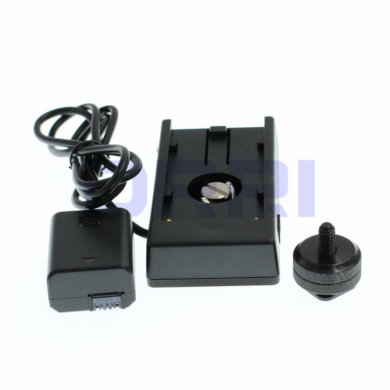 [AUSTRALIA] - DRRI Battery Adapter Mount Plate F970 to FW50 for Sony A7R A6300 A5100 DSLR Cameras (Straight Cable) Straight cable 