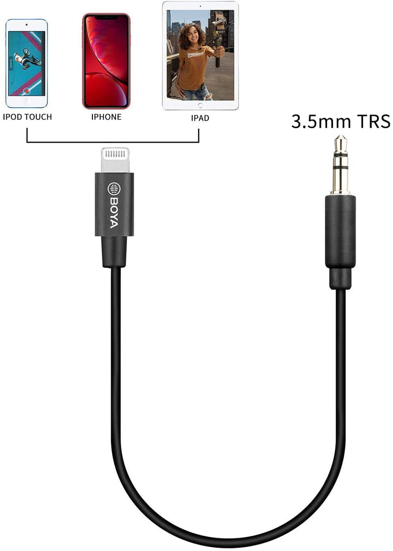 [AUSTRALIA] - BOYA BY-M2D Digital Omnidirectional Dual-Head Lavalier Microphones Compatible with iPhone, iPad, and iPod Touch iOS Devices 