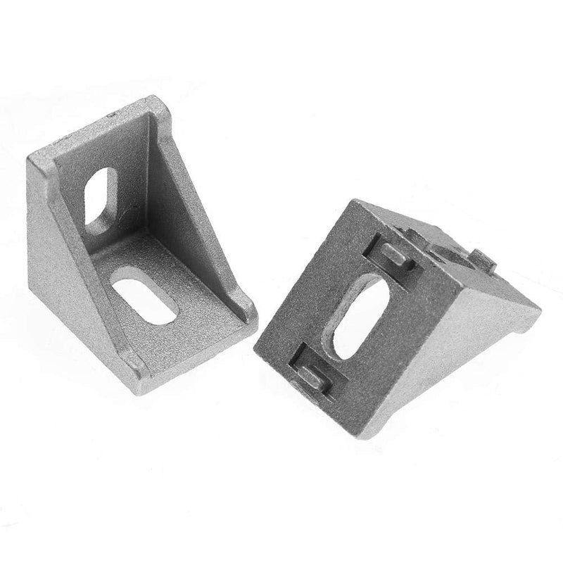 Akozon 25pcs 4040 Corner Bracket Right Angle L Shape Corner Bracket Brace Fastener 2 Hole Aluminum Brackets for Extrusion Profile
