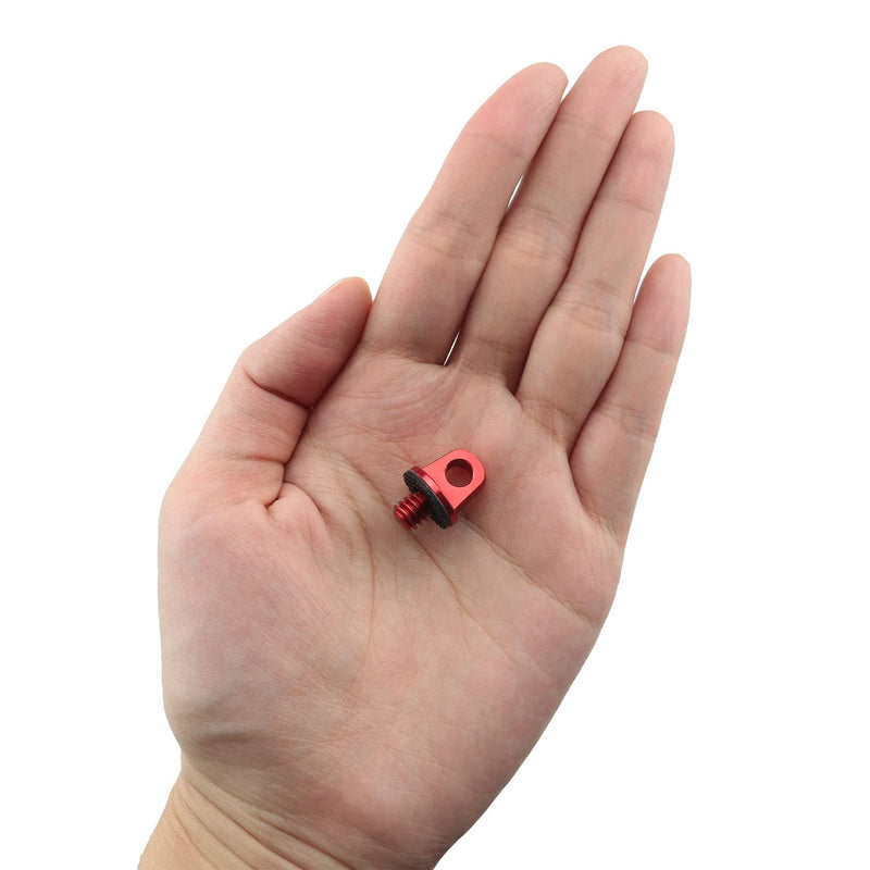 1/4inch Camera Screw ZCZQC 2PCS 1/4-20 Quick Install Metal Screws Connecting Adapters for Camera Neck Wrist Strap Sling Red