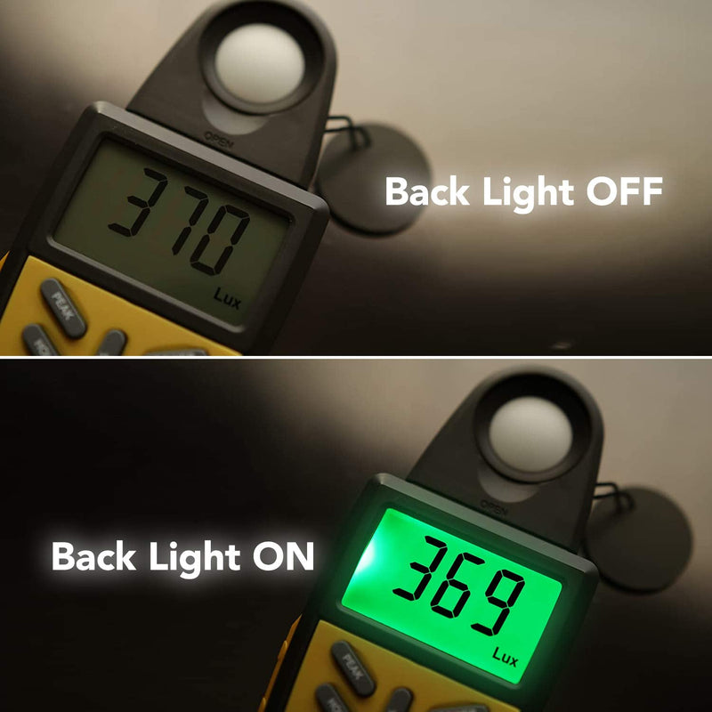 ANNMETER AN-881C Digital Illuminance Meter, Lux Meter with 0.1~200,000 Lux (0.01~20,000FC) Measuring Ranges, Light Meter for Plants and Photography, Lumen Meter with Data Hold and Back Light AI-881C Illuminance meter Range 0.1~200,000Lux